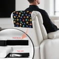 thumbnail image 6 of COEQINE Recliner Headrest Protector PU Leather Furniture Slipcover Easy to Clean Anti-Slip Head Rest Covers with Adhesive Backed Hook and Loop Straps, 17x27 Inch, Paw Star Colorful, 6 of 7