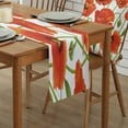 thumbnail image 2 of Table Runner Dresser Scarves 72 Inch Long, Blossom Orange Poppy Flowers Linen Dining Table Runners Spring Watercolor Floral on White Tabletop Scarf for Wedding Holiday Party Kitchen, 2 of 7