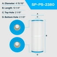 thumbnail image 2 of SpiroPure Replacement for Unicel C-4637 Pleatco PRB37-IN Filbur FC-2380 Pentair Rainbow Dynamic Series I RDC-25 R173430 M-4336 111793 Hot Tub Spa Pool Cartridge, 2 of 8