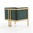 thumbnail image 4 of Manhattan Comfort Paramount Velvet Accent Armchair in Green/Polished Brass, 4 of 5