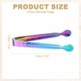 thumbnail image 2 of 2pcs Serving Tongs, 5.9 Inch Stainless Steel Kitchen Tongs Cooking Utensils Rainbow, 2 of 6