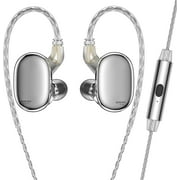 Yinyoo BLON BL-MAX in Ear Monitor Earbuds, Dual Dynamic Drivers in-Ear Headphones with 10mm Carbon Diaphragm + 6mm