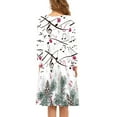 thumbnail image 3 of FKELYI Music Christmas Women Dress Size 2XL Hazelnut Candy Cane Breathable Swing Dress Knee Length Stretchy Women Casual Dresses for Work, 3 of 4