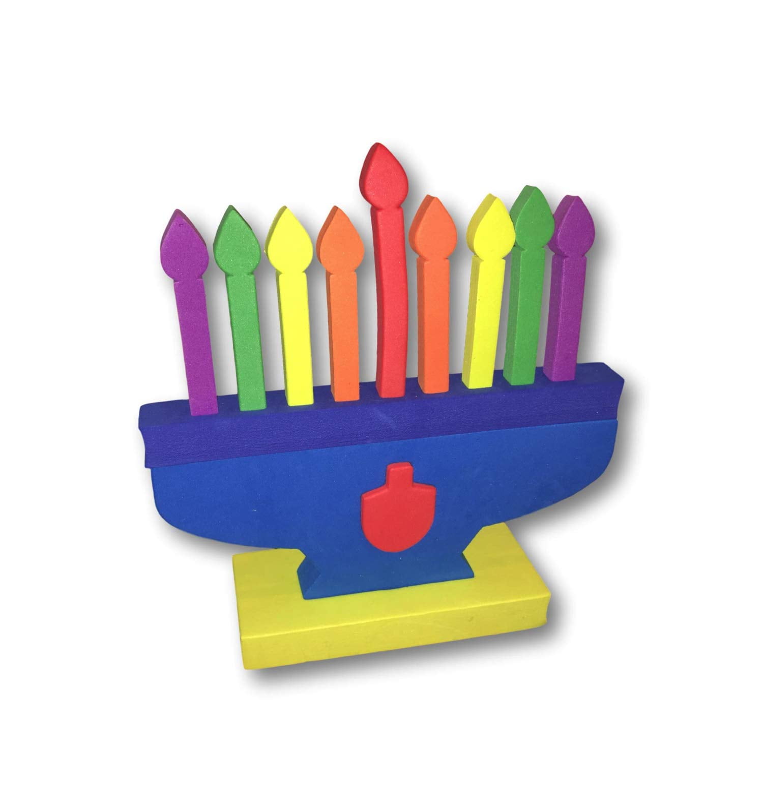 Hanukkah Foam Toy Menorah with Removable Colorful Candles