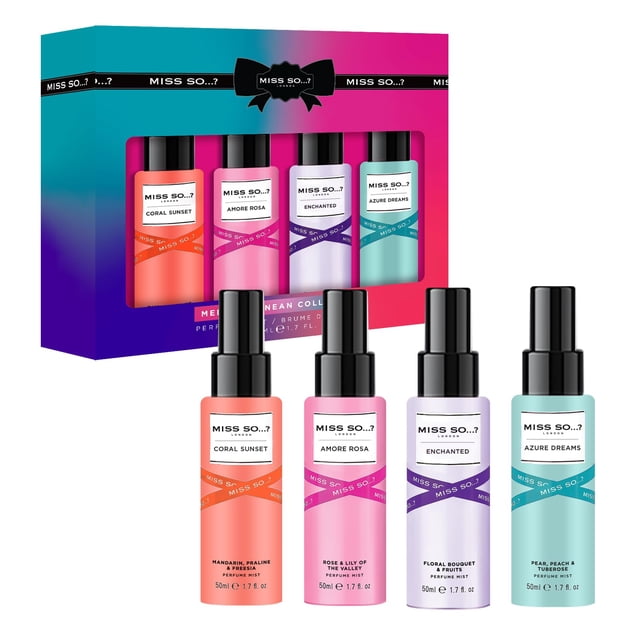 Set de body spray So...? Miss So Mediterranean de 4 piezas