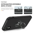 thumbnail image 5 of for iPhone XR Case, 360° Rotatable Ring Holder Kickstand Dual Layer Military-Grade Drop Tested Protection Support Car Holder Mount Magnetic Absorbing Bumper Phone Case, Black, 5 of 7
