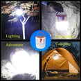 thumbnail image 5 of Linterna recargable por USB - Linterna solar LED portátil para acampar, linterna de seguridad, reflector impermeable para senderismo, pesca y cortes de luz (blanca), 5 of 5