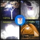 thumbnail image 5 of Linterna recargable por USB - Linterna solar LED portátil para acampar, linterna de seguridad, reflector impermeable para senderismo, pesca y cortes de luz (blanca), 5 of 5