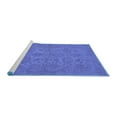 thumbnail image 2 of Ahgly Company Machine Washable Indoor Rectangle Oriental Blue Traditional Area Rugs, 8' x 12', 2 of 4
