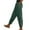 #0468-Green, variant on Women's Cotton Linen Pants Casual Harem Pants Elastic Waist Beach Boho Yoga Trousers