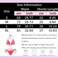 thumbnail image 2 of BOBOGOJP Women's Two Piece Bikini Swimsuit Sexy Ribbed Triangle Top Bathing Suits String Cheeky Bikini Sets Hot Pink for Size XL, 2 of 8
