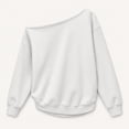 thumbnail image 5 of HappyYEE Women’s off the Shoulder Sweatshirt -Oversized Long Sleeve Versatile Sweatshirt - Fall Fleece Lined Daily Casual Layering Tops S, 5 of 7