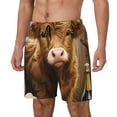 thumbnail image 1 of Balery Adorable Calf Butterflies Champagne Bañador para hombre, shorts de playa de secado rápido con entrepierna y forro de compresión-Small, 1 of 6