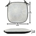 thumbnail image 5 of Pearls Chair Seating Cushion Set of 4, Circles Lace Doily Pattern Modern and Romantic Bridal Style Design Art Print, Seat Pads for Office with Anti-slip Backing, 16"x16", Grey White, by Ambesonne, 5 of 7