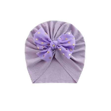 

Fullvigor Baby Hat Sequins Bowknot Cap Turban Hat Beanie Headwear