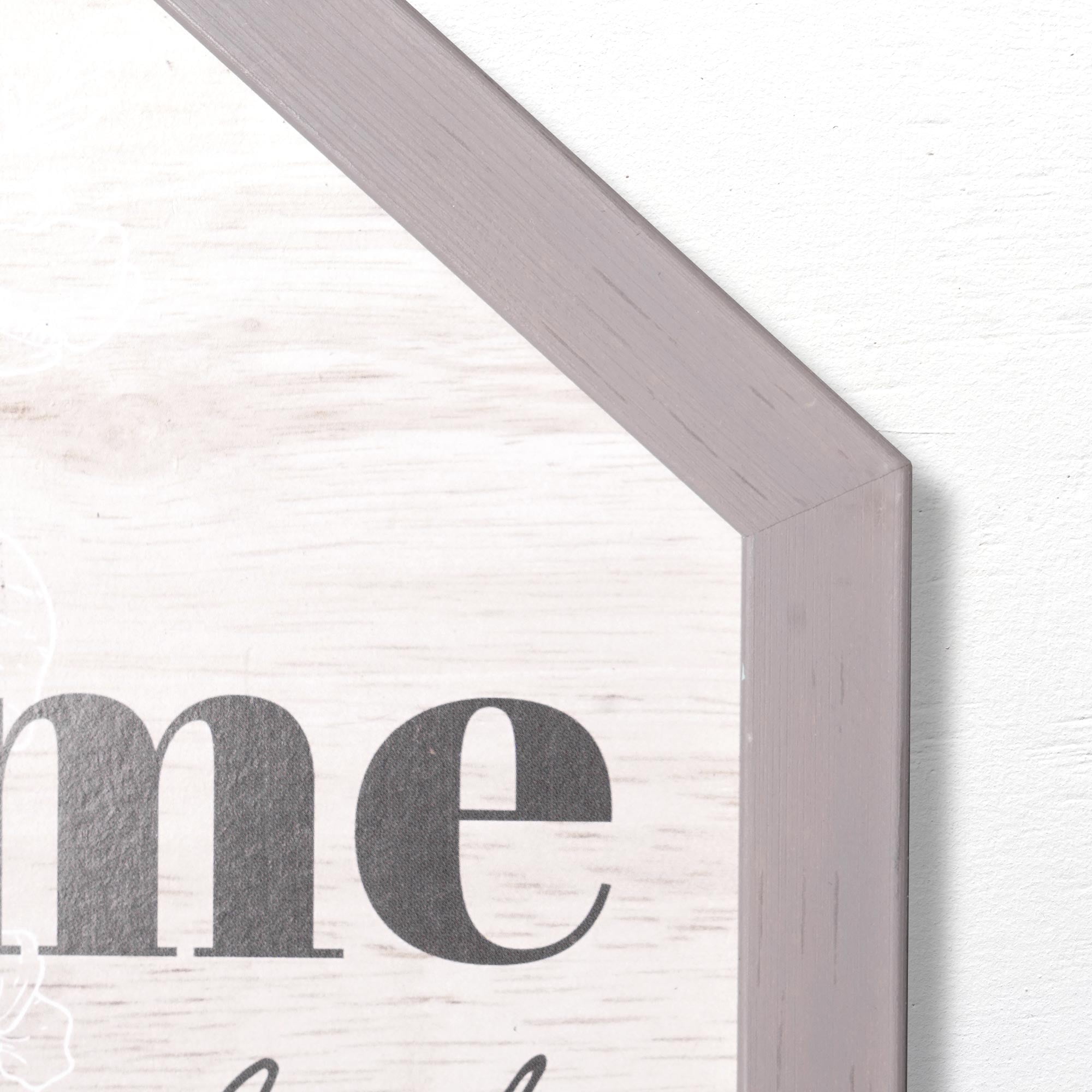 Crystal Art Gallery Home Typographic House-Shaped Framed Wall Plaque Art - 8" x 6"