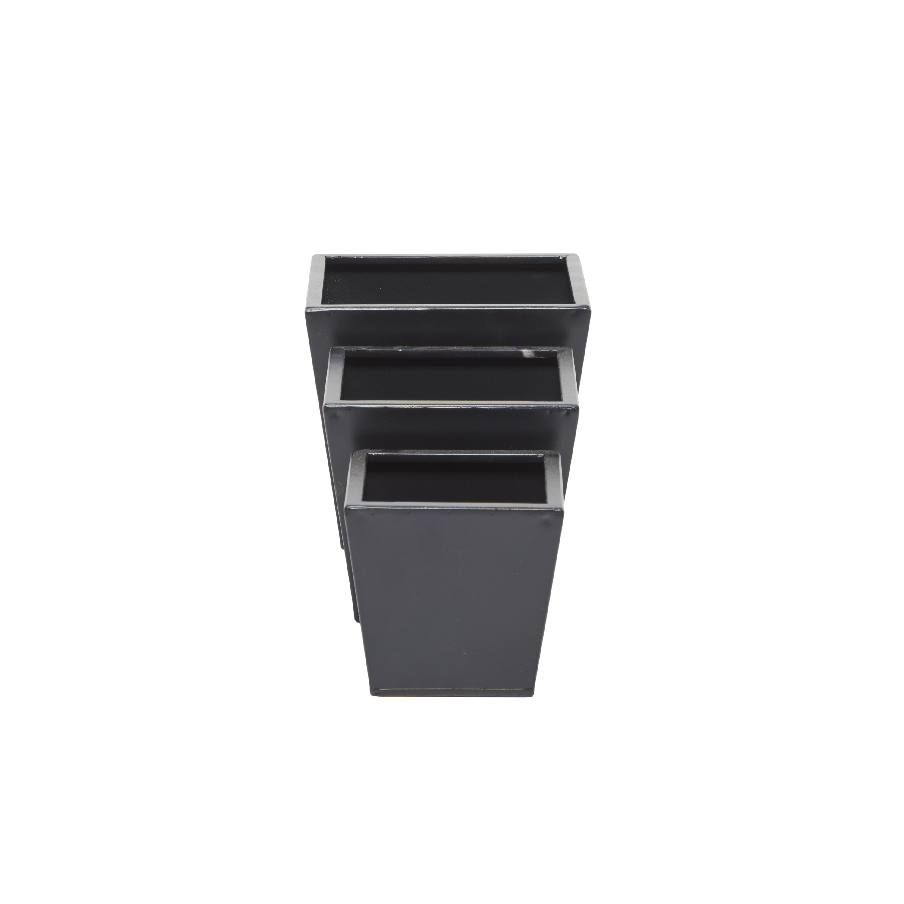 CosmoLiving by Cosmopolitan 7", 6", 5"H Indoor Outdoor Dark Gray Metal Planter (3 Count)