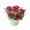Wine Red, variant on D-GROEE Artificial Flowers with Small Plastic Vase Artificial Roses Fake Plants Flower Arrangements Decorations for Home