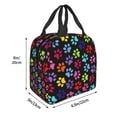 thumbnail image 2 of Day Of The Dead Mexican Sugar Skull Insulated Lunch Bag Waterproof Halloween Cooler Thermal Lunch Box for Women Work School Food, 2 of 6