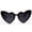 Bright black, variant on Womens Heart Shaped Sunglasses Vintage Design with UV400 Protection and Trendy Lightweight Frame plus 80 Percent Light