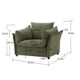 thumbnail image 2 of LUCKHAO Chenille Oversized Accent Chair, Modern Armchair Single Sofa Lounge Chair,40'' Wide, 23.6" Seat Deepth Comfortable Seating for Living Room Bedroom, 2 of 9