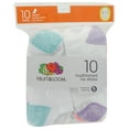 thumbnail image 2 of Fruit of the Loom Cushion Everyday No-Show Socks for Women, White Assorted, Sizes 8-12 (10-Pack), 2 of 4