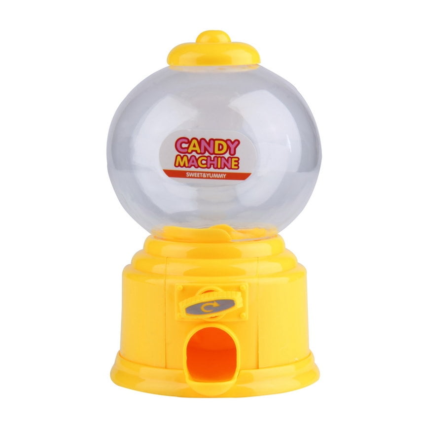 Mini Candy Machine Bubble Gumball Dispenser Coin Bank Kids Toy for Gumballs ED