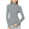 thumbnail image 2 of Womens Sweaters Pullover Long Sleeve Tops Slim Fit Turtleneck Knit Sweater Tops Alsol Lamesa(S-5XL), 2 of 6