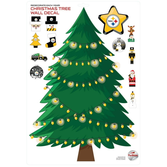Pittsburgh Steelers Holiday Wall Decal