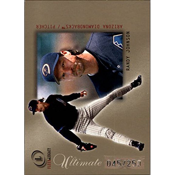 Collectible 2001 Fleer Legacy Ultimate #58 Randy Johnson 45/250 MLB Baseball Trading Card