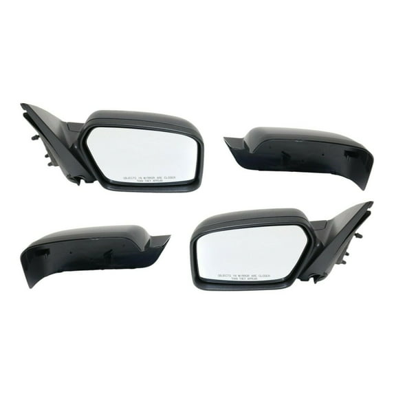 Power Mirror Set Of 2 For 06-10 Fusion 06-10 Milan Sedan Left And Right Black