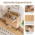 thumbnail image 4 of 2-Door Buffet Cabinet with Drawer and Adjustable Shelves, Modern Wood Sideboard Storage Cabinet for Kitchen, Dining Room, Living Room, Entryway, 4 of 7