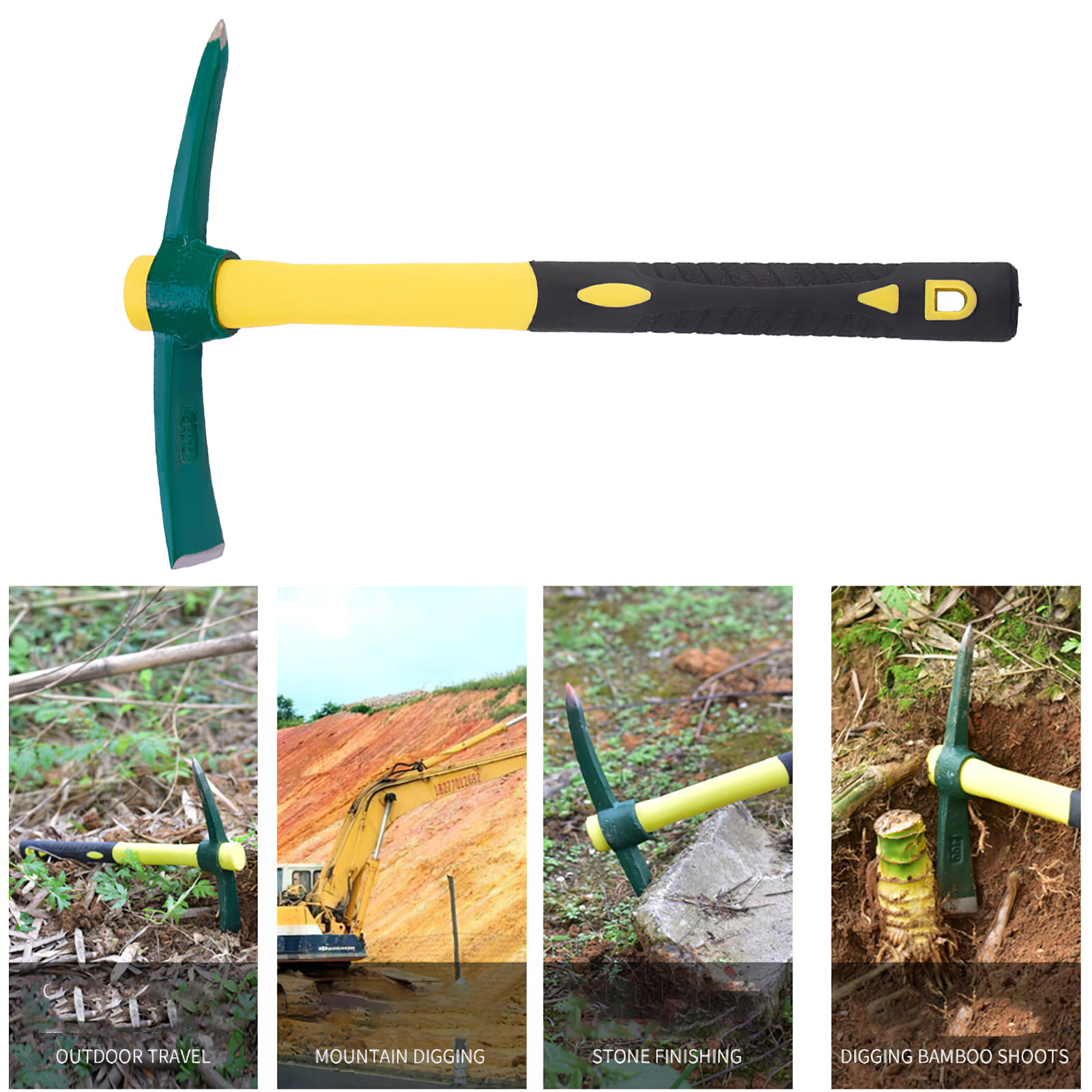 Gardening Mini Pick Axe Planter Soil Weeder Digging Tool Hoe Comfort Grip New HD 