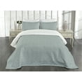thumbnail image 3 of Ambesonne Abstract Quilted Bedspread Set 3 Pcs, Celtic European Motifs, King Size, Pale Yellow Slate Blue, 3 of 5
