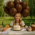 thumbnail image 3 of PMU 11 Inch Round Brown Latex Balloon Pkg/12, 3 of 6
