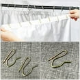 thumbnail image 3 of Pungan Curtain Hook 50 Metal Curtain Hooks for Drapes - Shaped Drapery Hook - Golden,0.98"X0.59"X0.08", 3 of 11