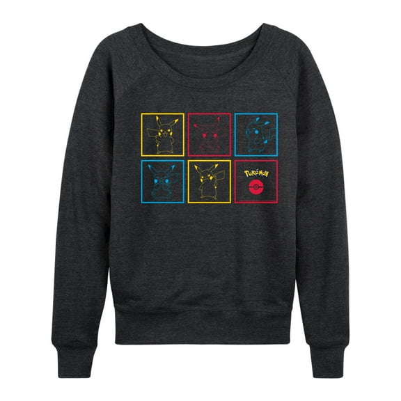 Pokémon - Pikachu Boxes - Women's Lightweight French Terry Long Sleeve Shirt