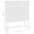 thumbnail image 4 of vidaXL Highboard White 80x35x100 cm Steel, 4 of 5