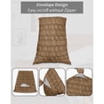 thumbnail image 6 of Vintage Rattan Queen Pillow Cases Set of 2 - Microfiber Bed Throw Pillow Covers, Minimalist Abstract Wicker Texture Brown Decorative Lumbar Pillow Cover with Envelope Closure for Sofa/Travel 20"x30", 6 of 6