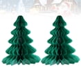 thumbnail image 5 of WRISTBIQUE 2pcs Green Honeycomb Paper Christmas Tree Hanging Decorations for Parties 11.8×8.7×8.7in, 5 of 10