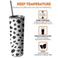 thumbnail image 6 of 20oz White and Black Of Leopard Print Skinny Tumblers Stainless Steel Tumbler with Lid and Straw,Vacuum Insulated Double Wall Travel Tumbler Cups with Cleaning Brush for Coffee,Tea, 6 of 6