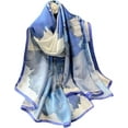 thumbnail image 4 of ShengRui Womens Large Mulberry Silk Scarf Long Satin Scarf Fashion Designer Scarf Lightweight Wraps, 4 of 9