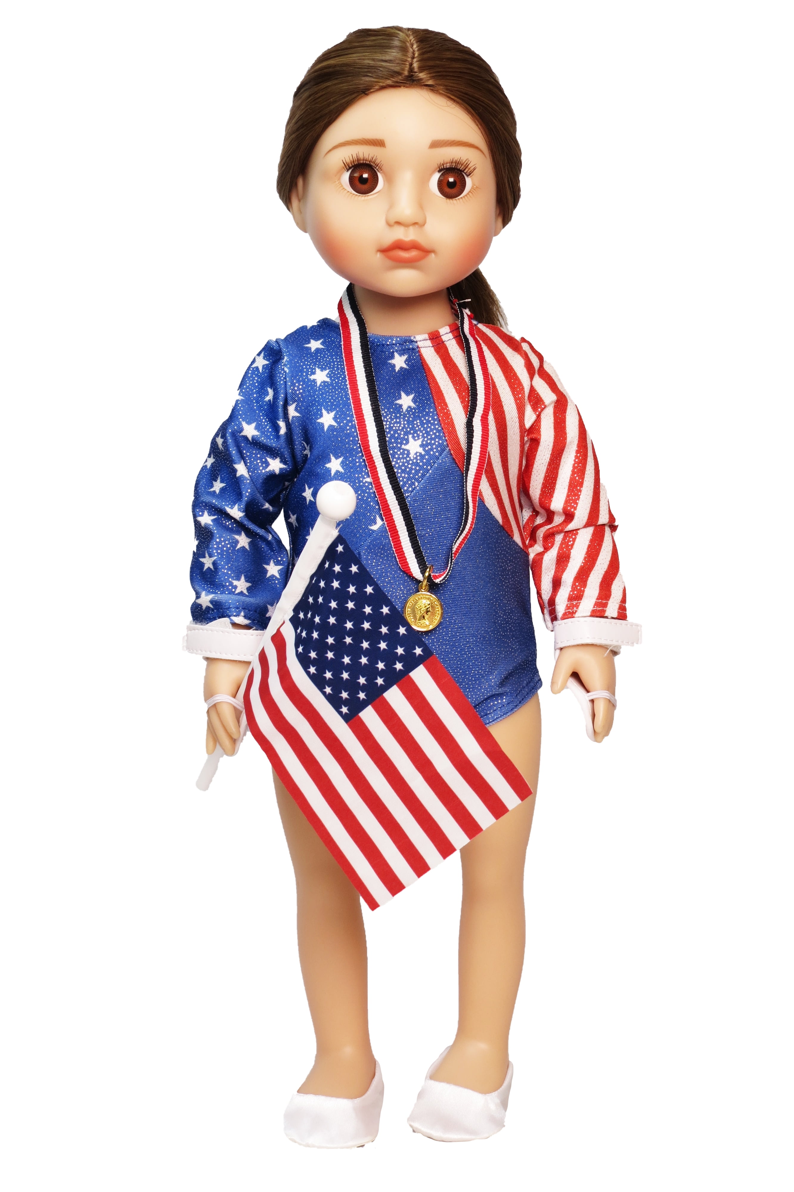 18inch Doll Hazel USA Gymnast Complete Gymnastic Set | American Fashion World