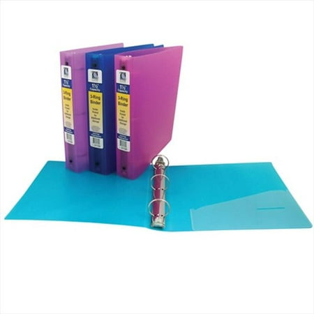 c line products 31720bndl6ea 3 ring poly binder 1 5 inch capacity