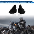 thumbnail image 2 of Motorcycle Helmet Accessories Decoration Upright Rabbit Ears for Motorcycle Bicycle Skiing Helmets Black Pink Plush Sticker 2 Set, 2 of 6