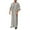 Grey, variant on Thobe for Men Half Sleeve Loose Fit V Neck Mens Kaftan Thobe Islam Middle East Kaftan Dresses Dubai Clothes