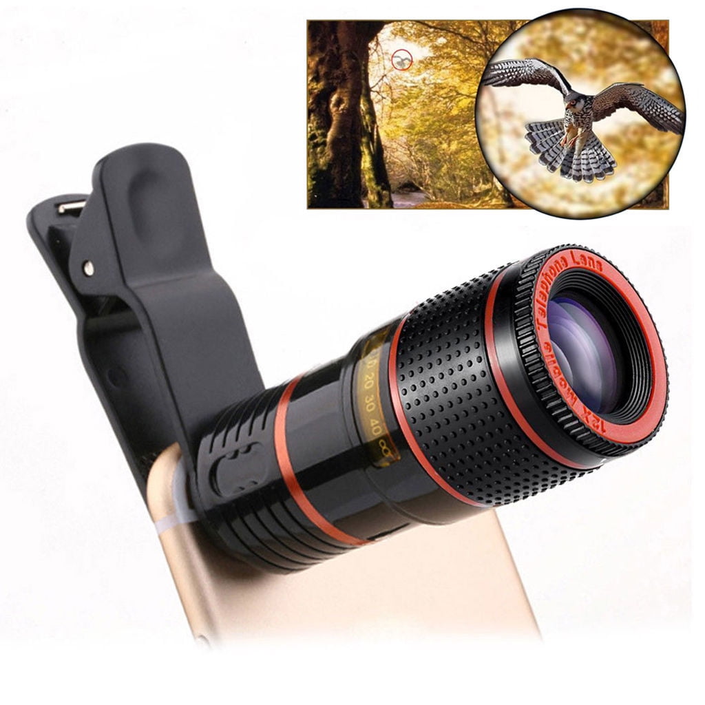High Quality Clip-on 8x Zoom Optical Telescope Camera Lens for Samsung Models 