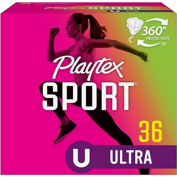 Playtex Sport Ultra Plastic Applicator Tampons, Fragrance Free, 36 Ea..