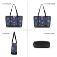 thumbnail image 6 of FORMRS Canvas Laptop Tote Bag for Women with 15.6" Computer Compartments Shoulder Handbag, Blue Fireworks Pattern, 6 of 7