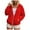 Red, variant on larppty Women's 2025 Zip Up Y2K Hoodies Casual Long Sleeve Sweatshirts Fall Spring Track Jackets with Pockets AG, XXXL